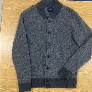 J. Crew Charcoal Button-Up Cardigan